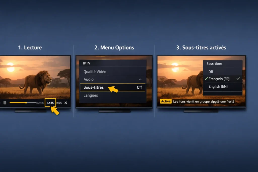 Comment activer les sous-titres sur IPTV?