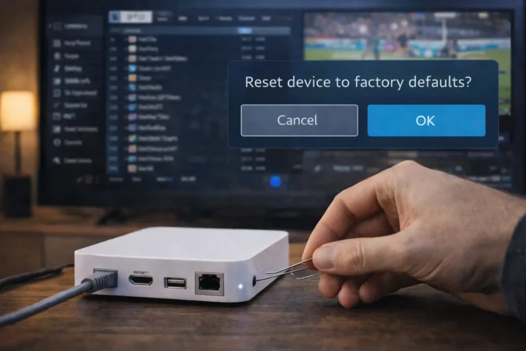 Comment réinitialiser une box IPTV ?