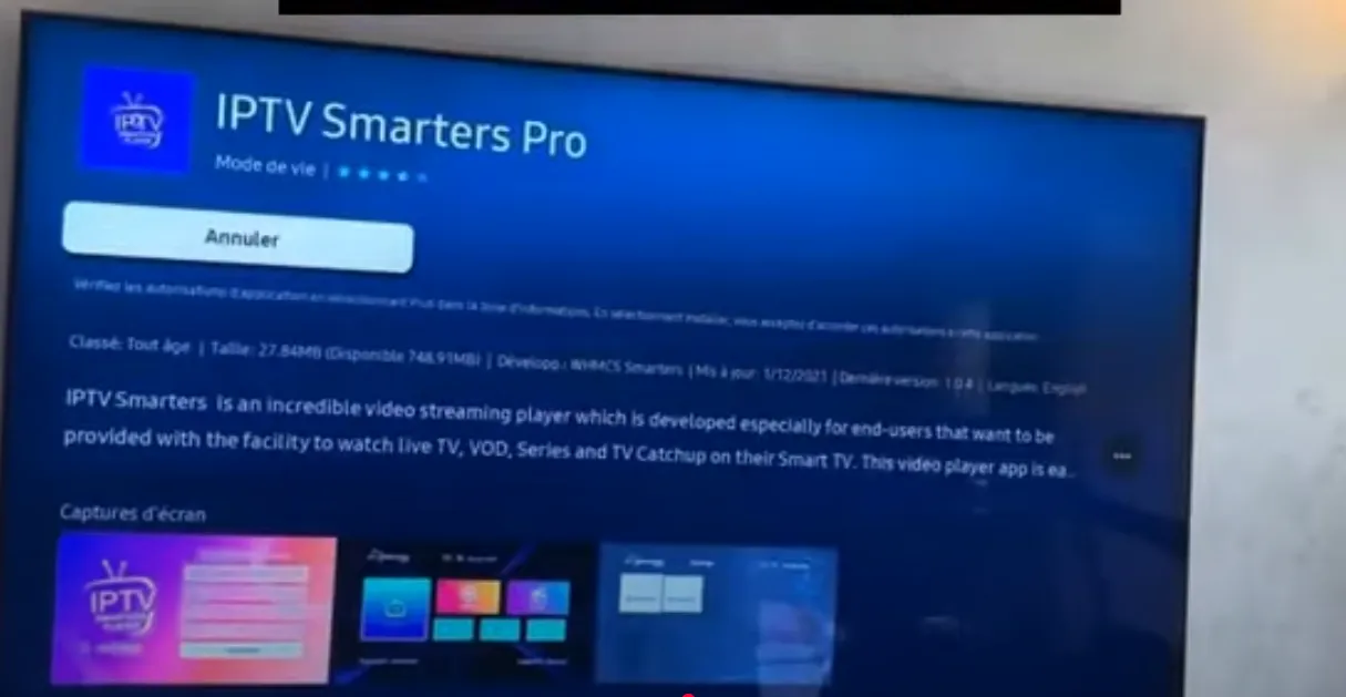 Étape 4 : Recherchez une application IPTV compatible – IPTV Smarters Pro